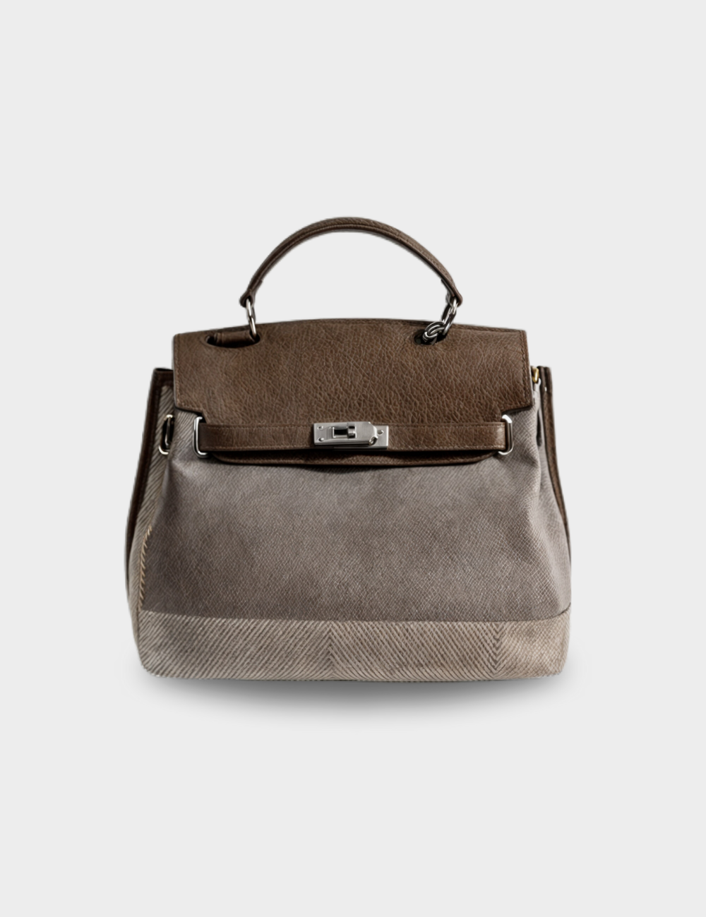 Emilia - Bolsa de lona em pele de vaca