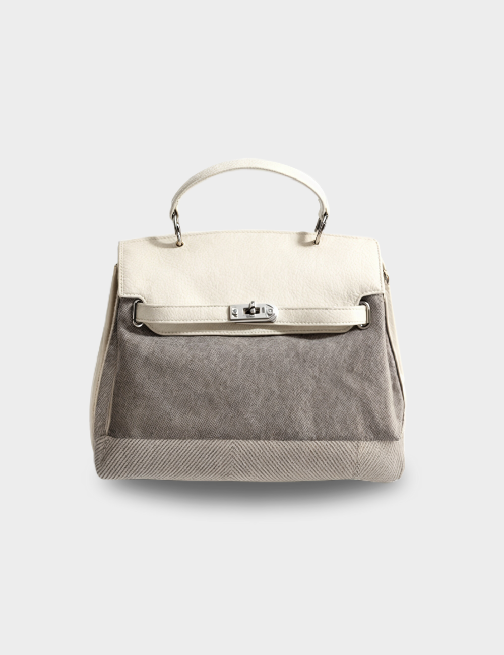 Emilia - Bolsa de lona em pele de vaca