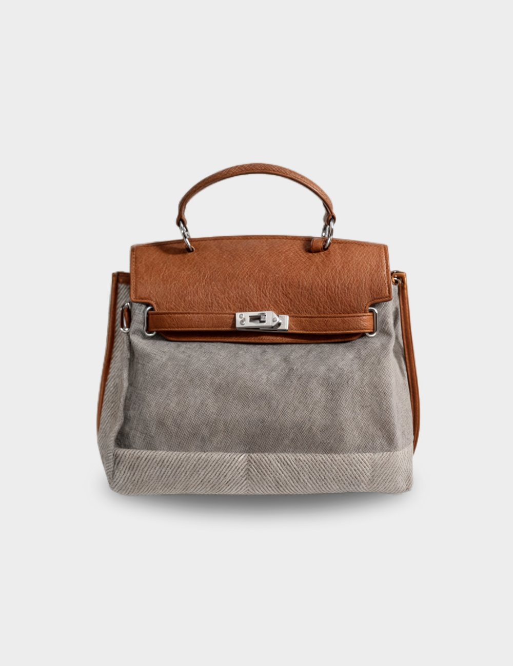 Emilia - Bolsa de lona em pele de vaca