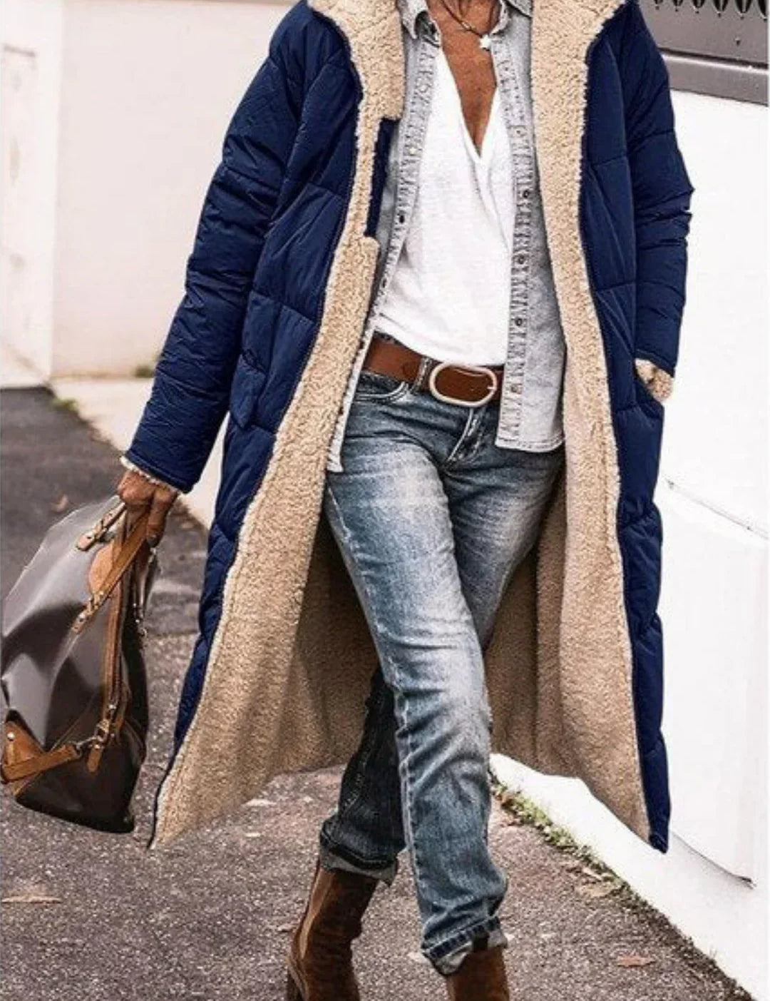 MILENA - Casaco Comprido Reversível