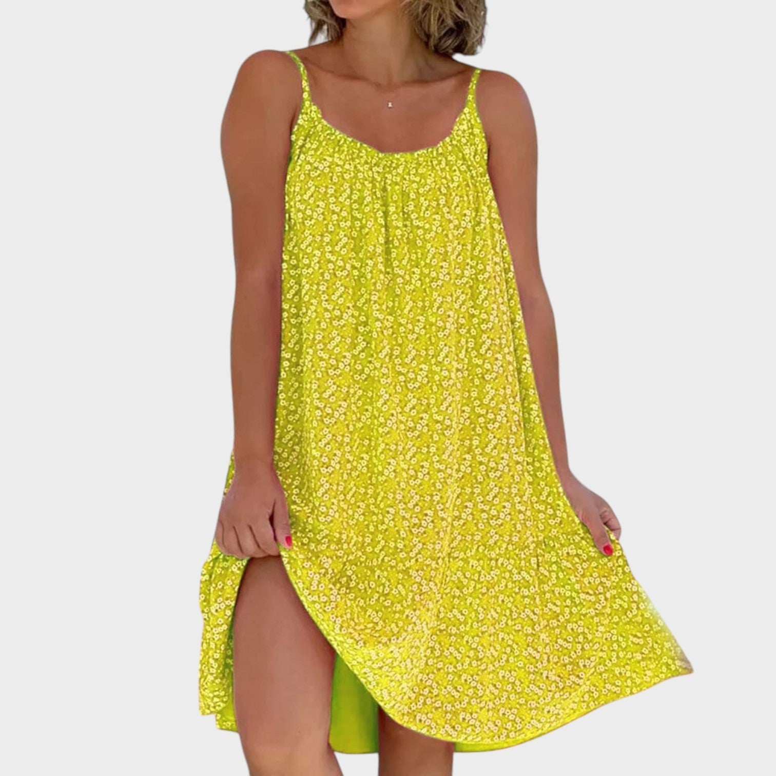 Rita - Vestido Floral com Alças Finas