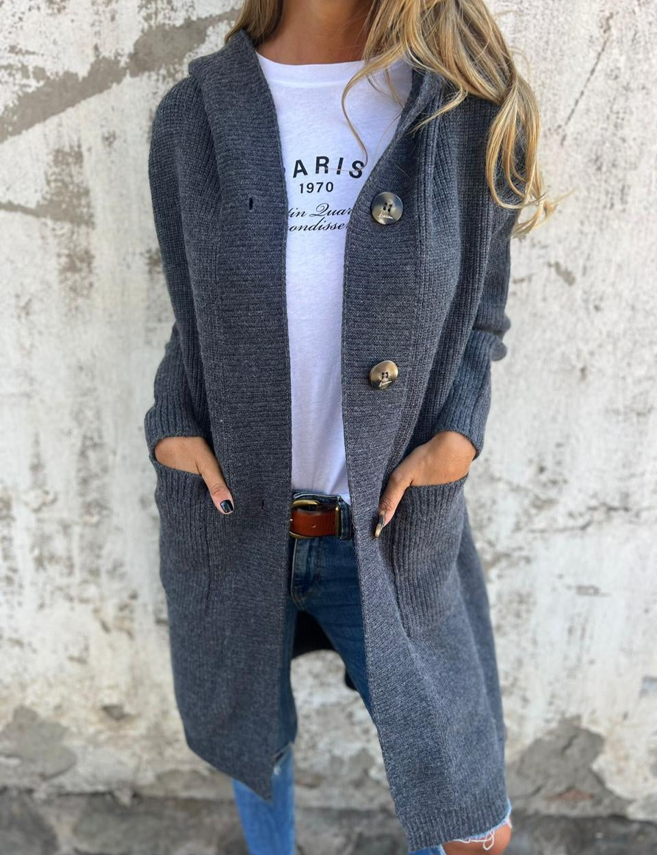 Sandra | Casaco de Malha Comprido e Elegante